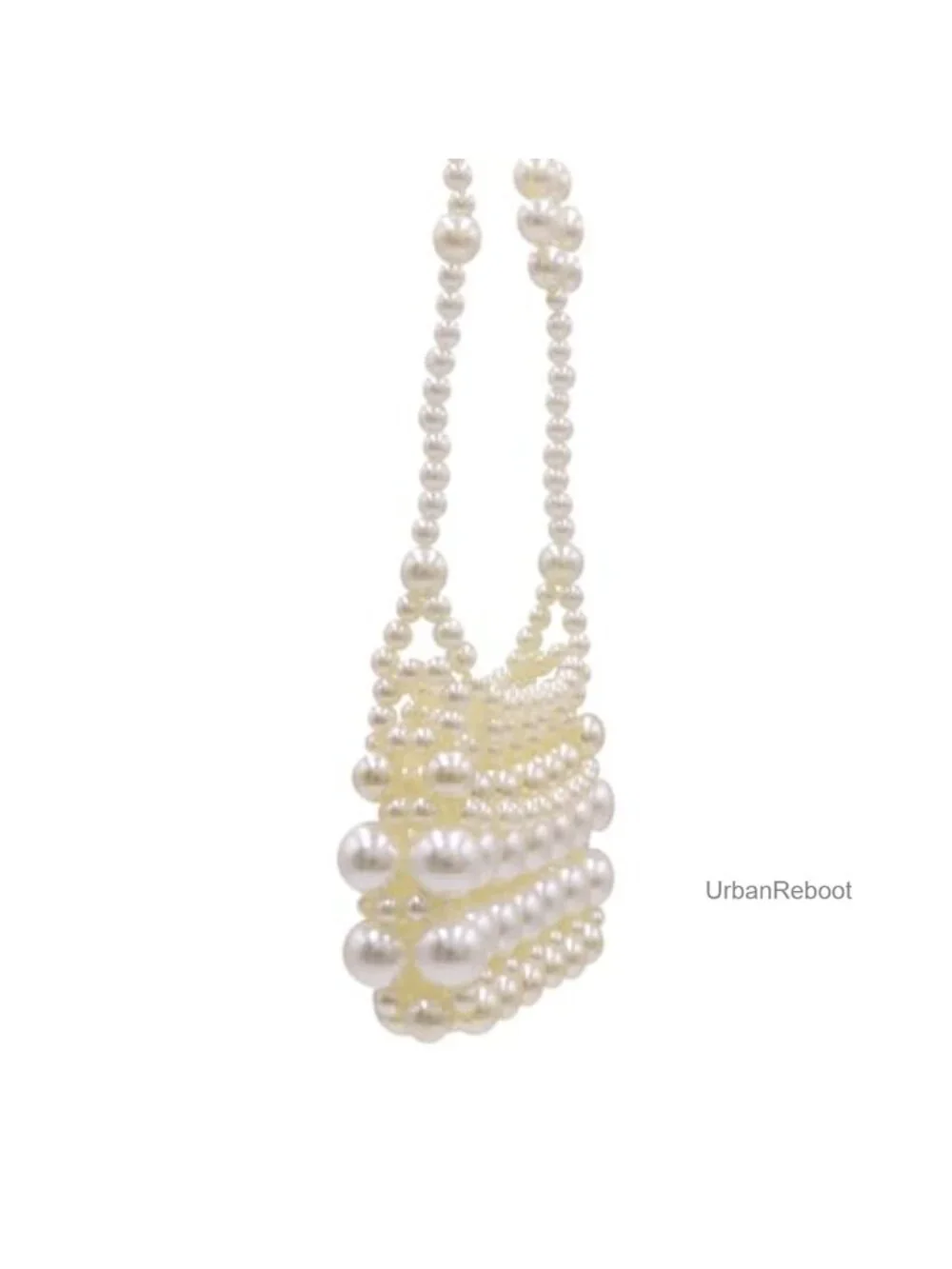 Girls Mini Pearl Clutch Evening Handbag Beaded Shoulder Purse